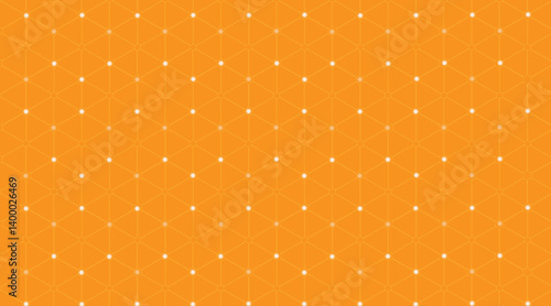 Pattern background with hexagonal, circular, triangle shape | Texture background | Geometric line template with light for cover, decoration, fabric | Elegant premium design with orange white color