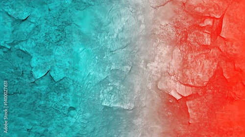Stunning Abstract Textured Background with Turquoise and Red Color Gradients Evoking Modern Art Vibes