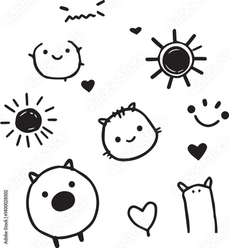 Перейти к странице
|12345...24Далее
Vector illustration of Doodle cute for kid, Hand drawn set of cute doodles for decoration. Hand drawn vector illustration