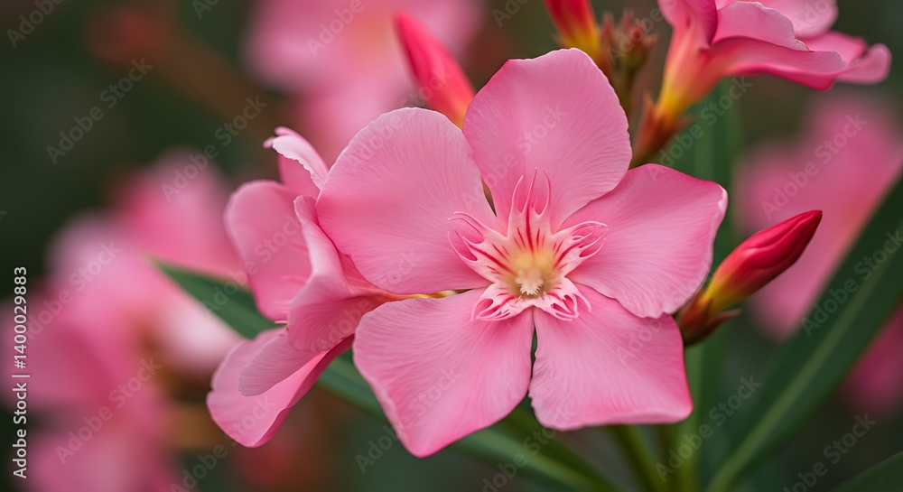 Fototapeta premium Pink Petals' Embrace AI Generated