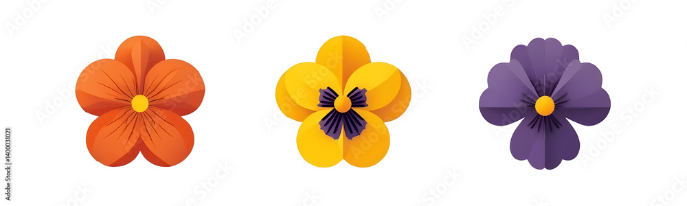 Decorative flower clipart artwork for spring celebrations vibrant colors nature scene 3d viewpoint,isolated,transparent background,cut out