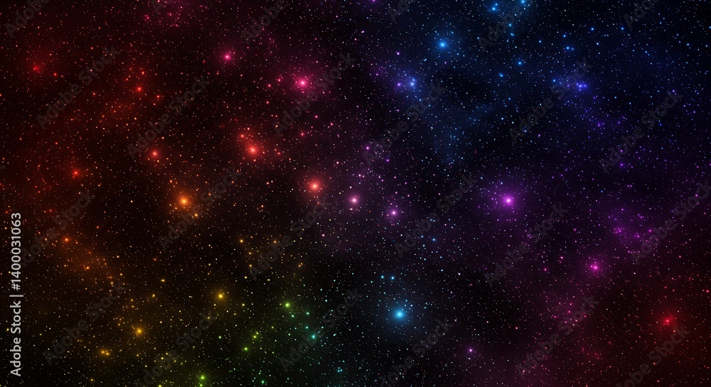 Obraz premium Chromatic Cosmos AI Generated