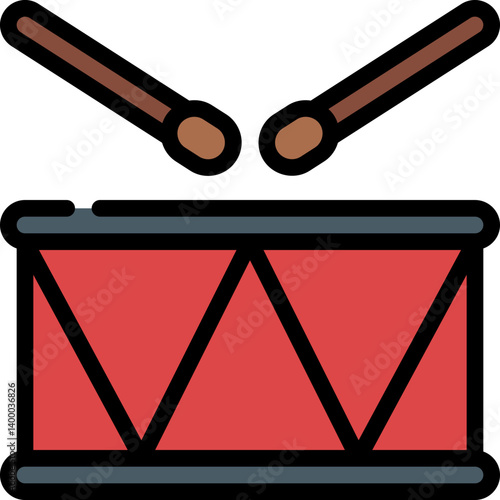 Drums With Drumsticks Icon