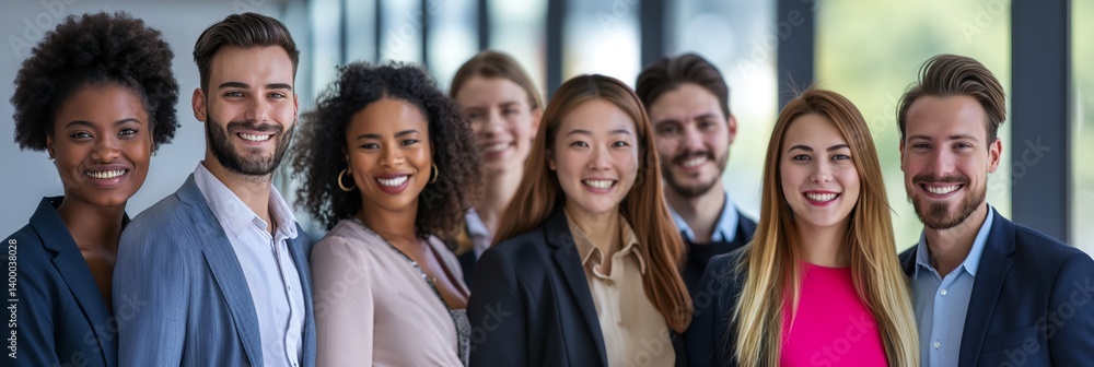 group of young business people with different ethnicity work together as a team