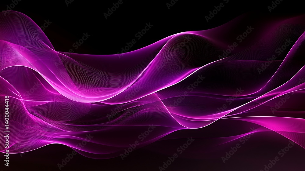 Abstract Purple Waves on Dark Background Abstract Purple Waves on Dark Background