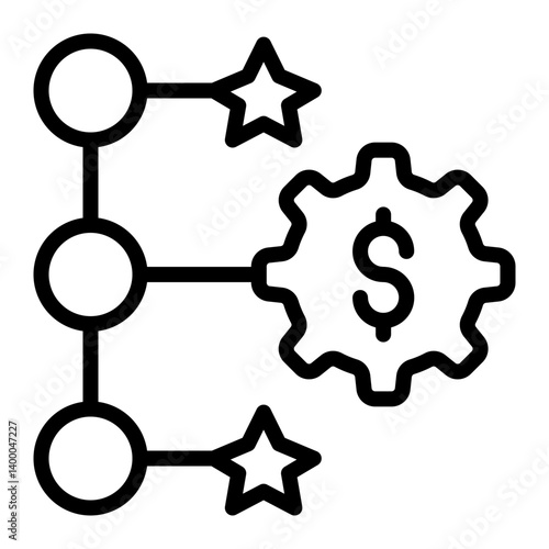 Mergers Vector Line Icon Design