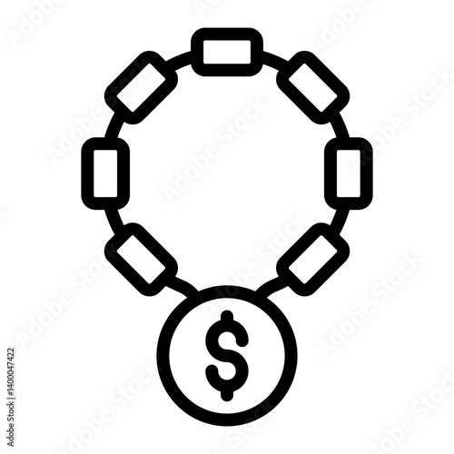 Debt Vector Line Icon Design