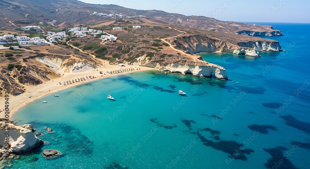Obraz premium Aegean Embrace AI Generated