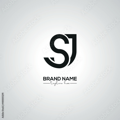 Obraz na płótnie Creative Modern JS SJ Lettermark Logo Design for Corporate Branding. w salonie