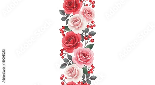 Crimson & Blush Tapestry AI Generated