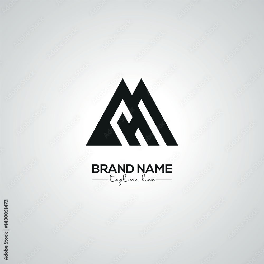 Creative Modern MH HM Lettermark Logo Design for Corporate Branding.