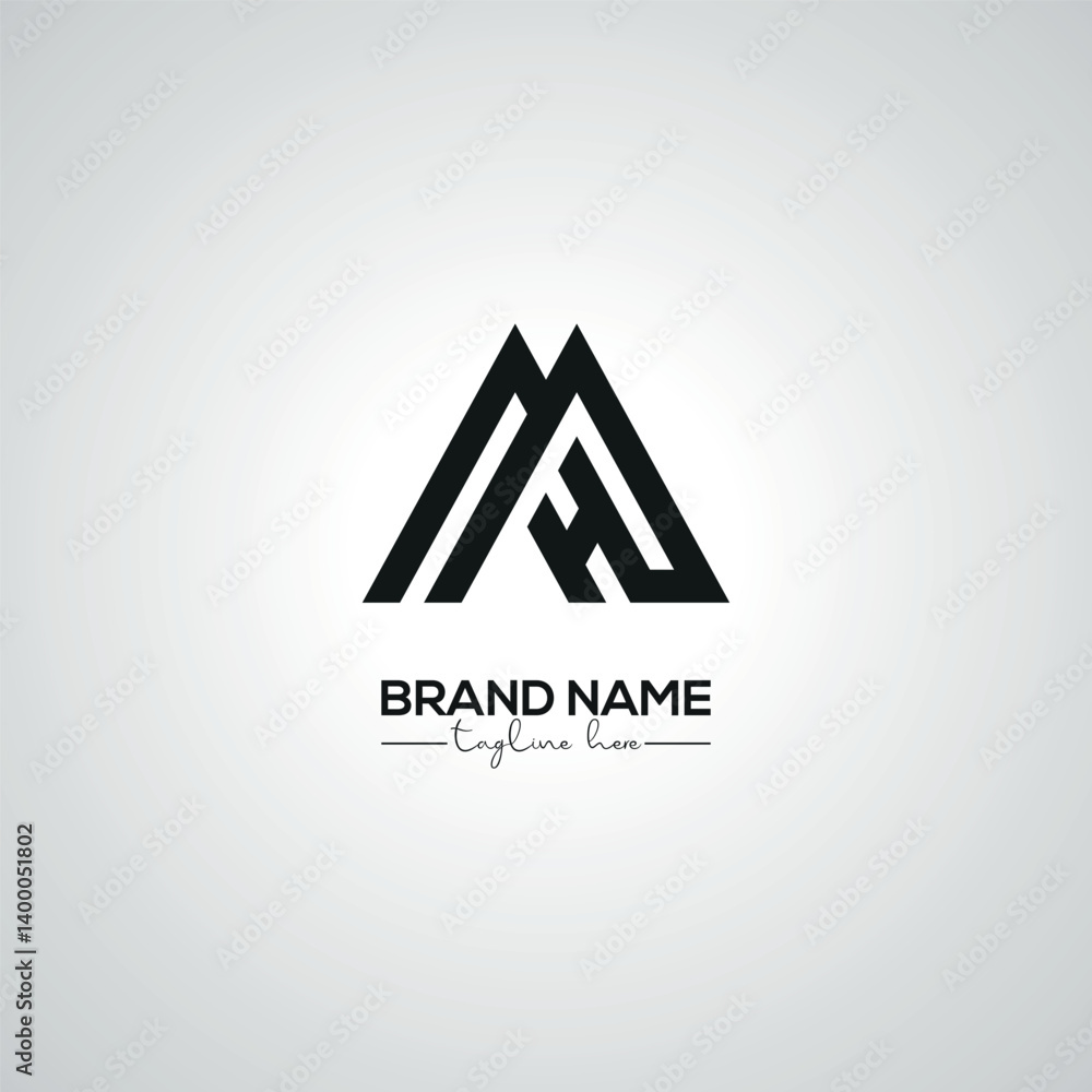Creative Modern MH HM Lettermark Logo Design for Corporate Branding.