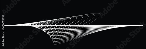 Digital sound equalizer . Audio signal frequency signal . Abstract flow linear fluid wavy shape . Acoustic volume lines .Curved lines pattern . Music sound wave . Vector illustration