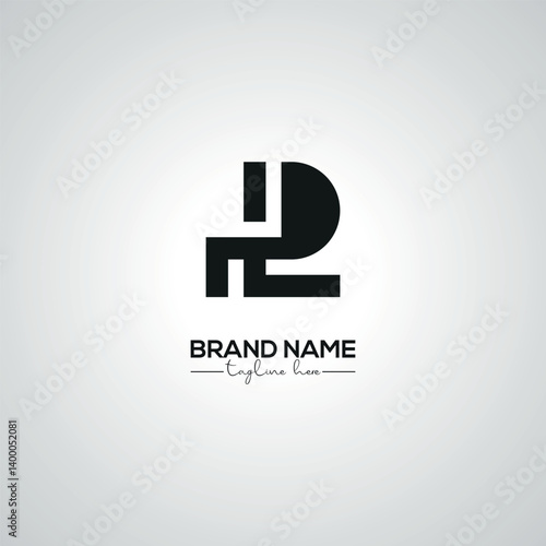 Obraz na płótnie Creative Modern PL LP Lettermark Logo Design for Corporate Branding. w salonie