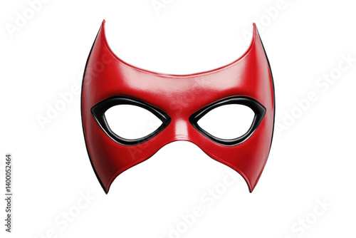 Red superhero mask costume cosplay halloween party disguise accessory isolated prop