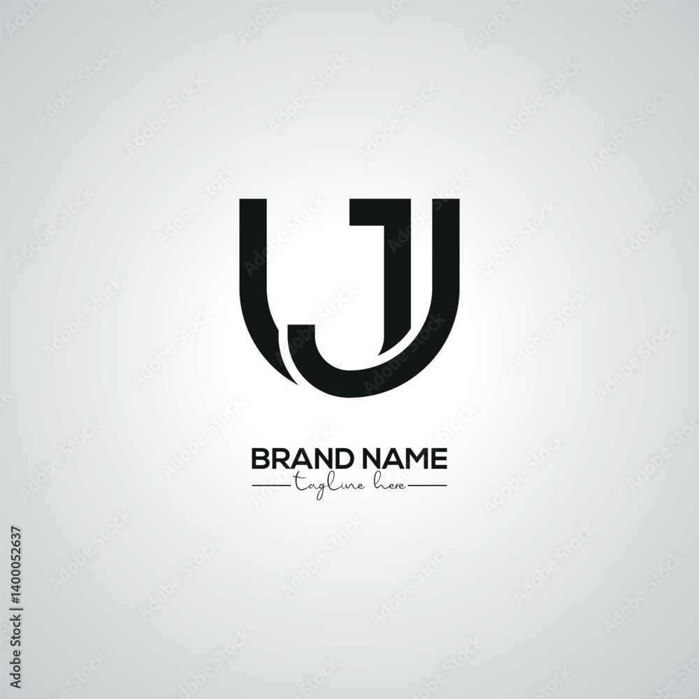 Creative Modern UJ JU Lettermark Logo Design for Corporate Branding.