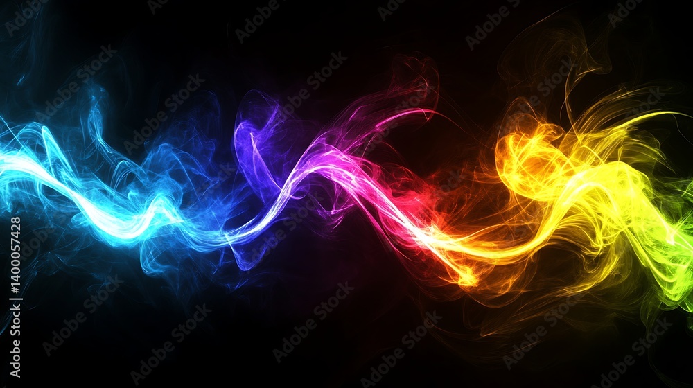 Fototapeta premium Abstract Rainbow Smoke Design (1)