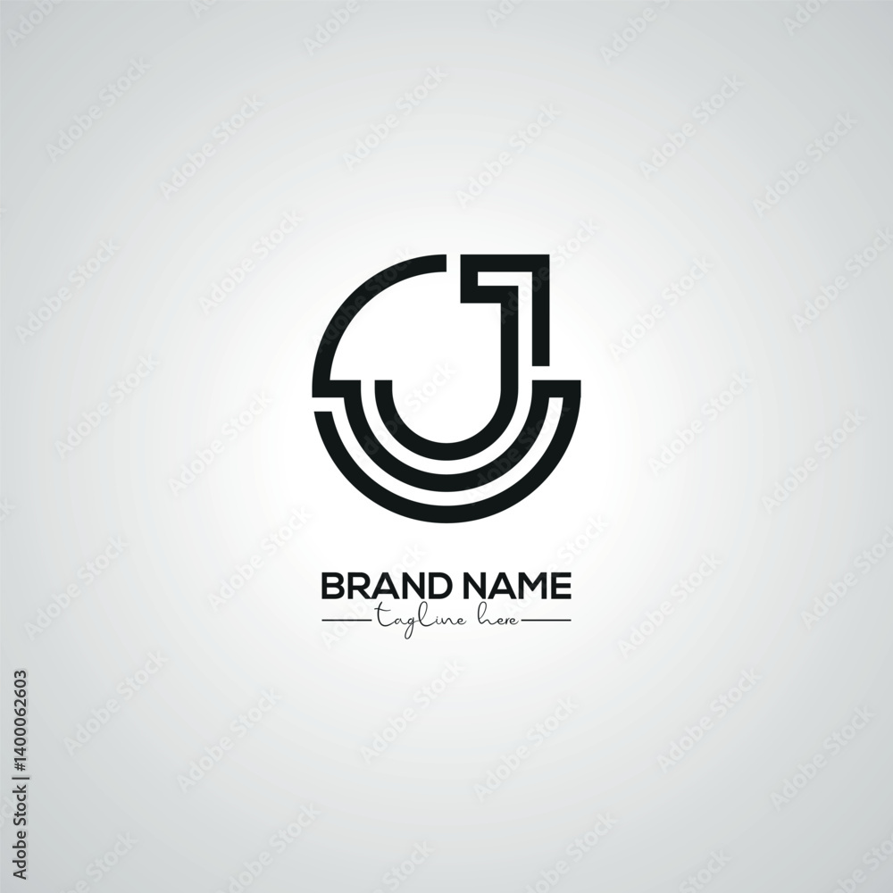 Creative Modern CJ JC Lettermark Logo Design for Corporate Branding.