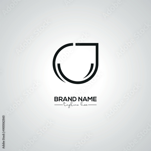 Obraz na płótnie Creative Modern CJ JC Lettermark Logo Design for Corporate Branding. w salonie