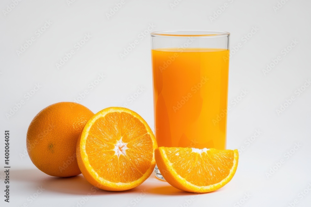 Orange juice and oranges still life on white background Orange juice and oranges still life on white background