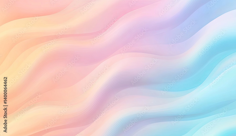 Soft pastel waves, smooth gradients Soft pastel waves, smooth gradients