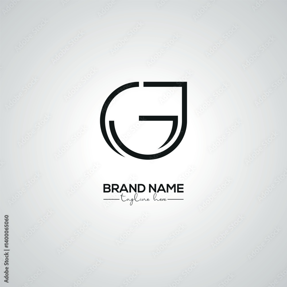 Creative Modern GJ JG Lettermark Logo Design for Corporate Branding.