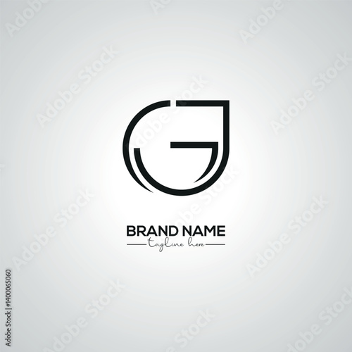 Creative Modern GJ JG Lettermark Logo Design for Corporate Branding.