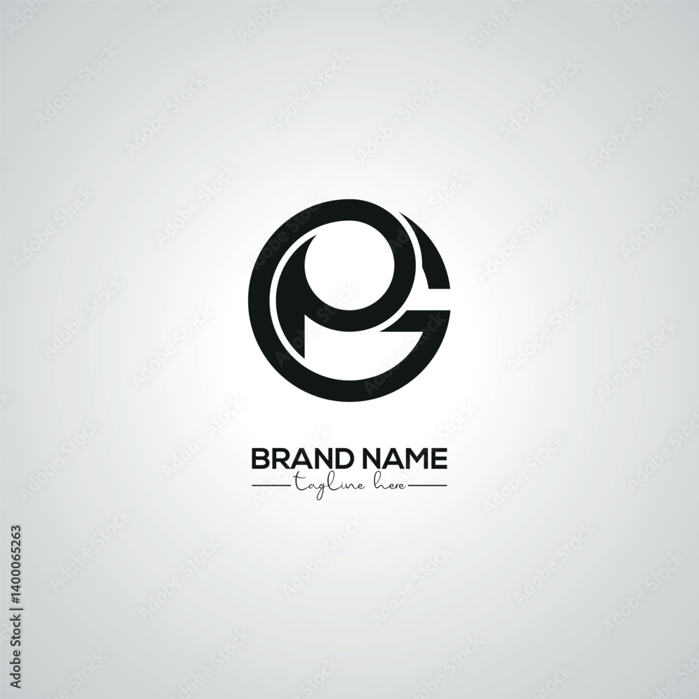 Creative Modern GP PG Lettermark Logo Design for Corporate Branding.