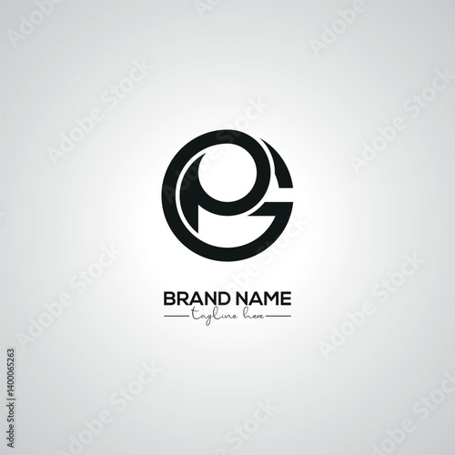 Obraz na płótnie Creative Modern GP PG Lettermark Logo Design for Corporate Branding. w salonie
