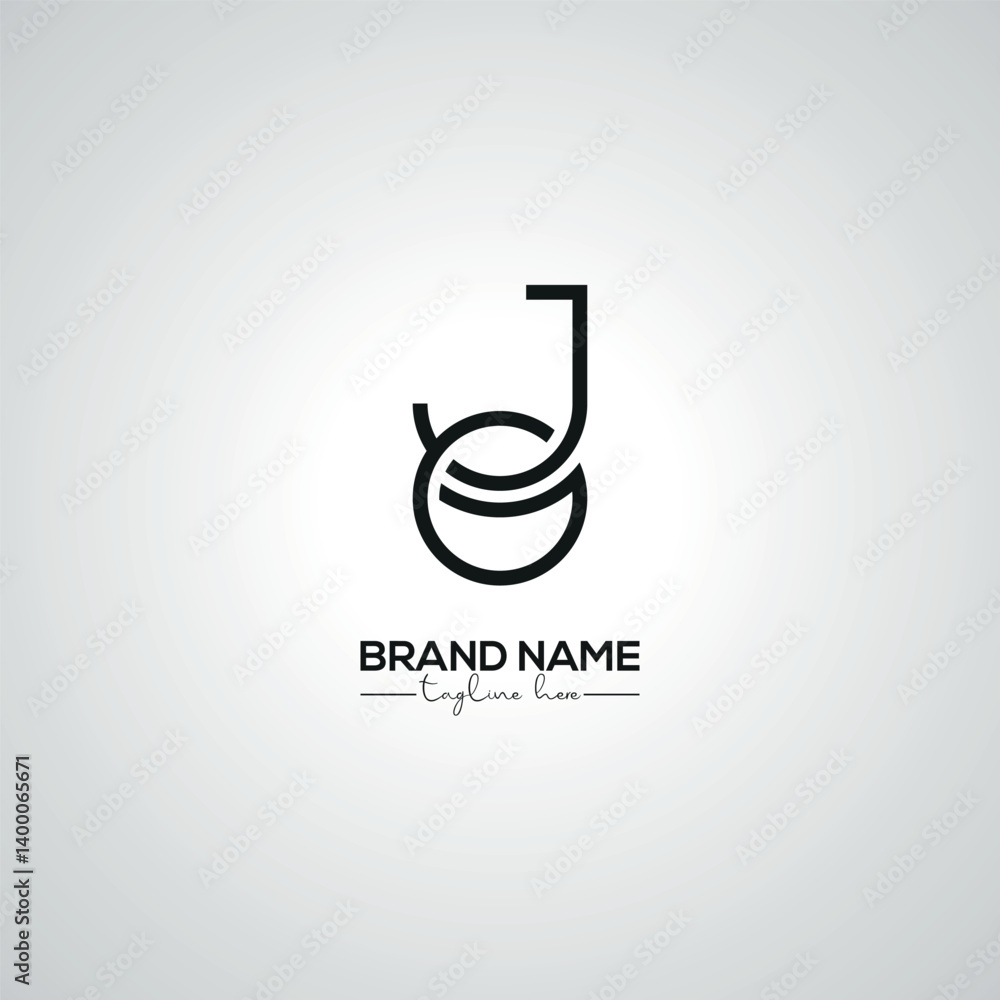 Creative Modern JG GJ Lettermark Logo Design for Corporate Branding.