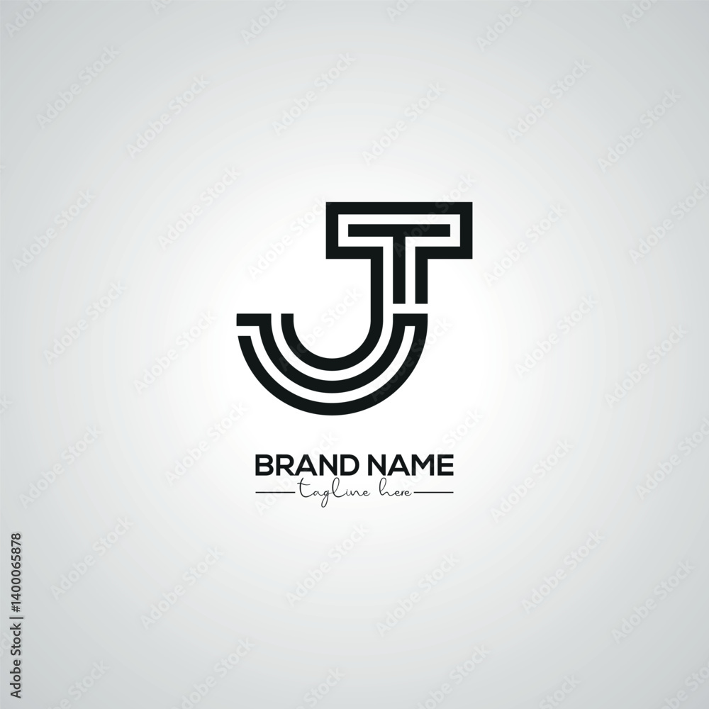Creative Modern JT TJ Lettermark Logo Design for Corporate Branding.