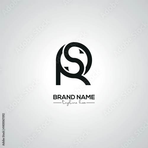 Obraz na płótnie Creative Modern RS SR Lettermark Logo Design for Corporate Branding. w salonie