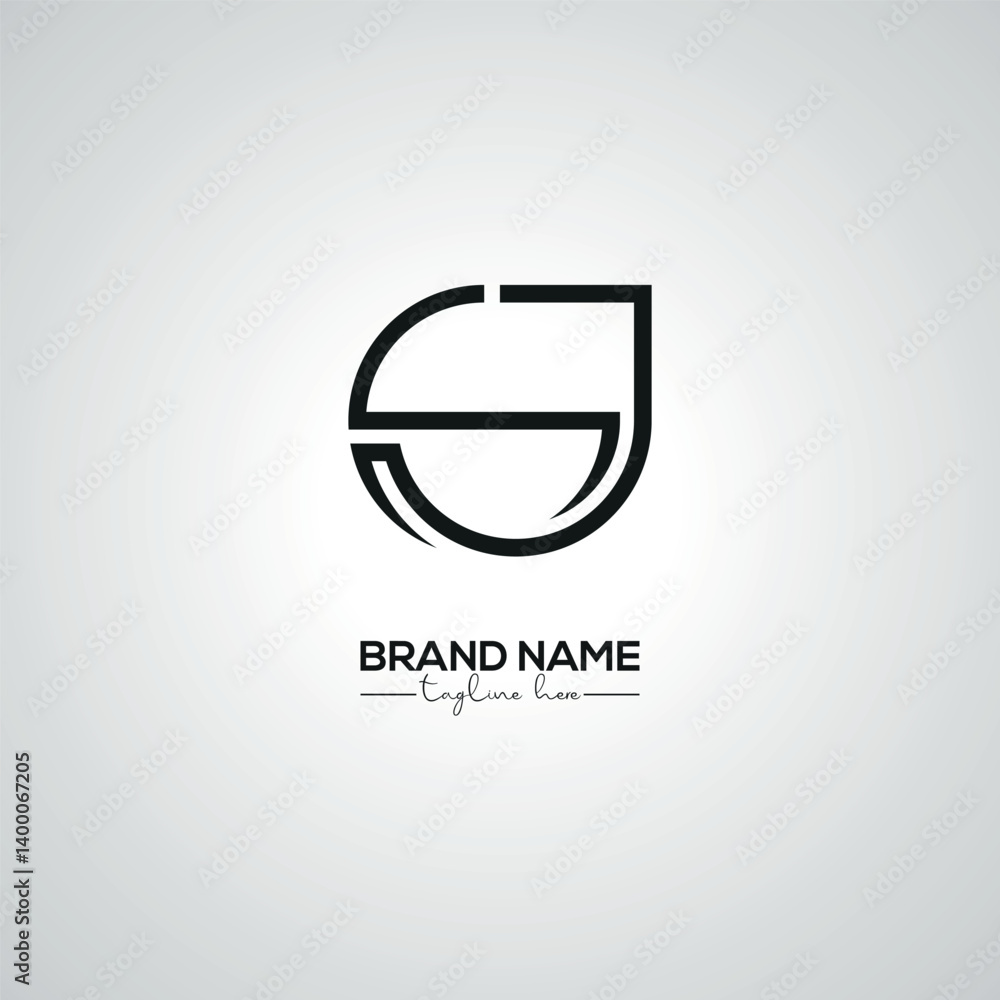 Creative Modern SJ JS Lettermark Logo Design for Corporate Branding.