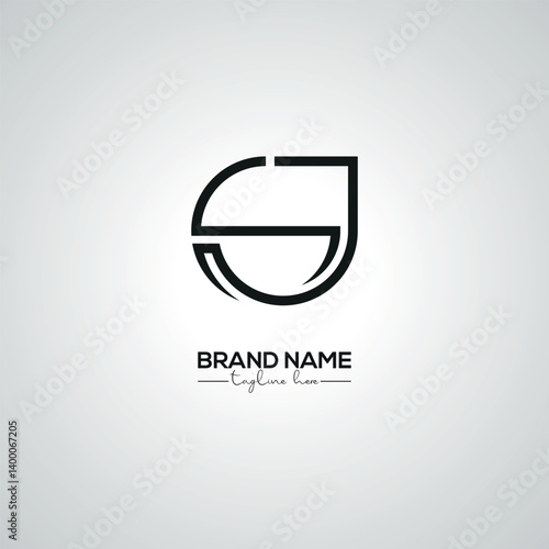 Obraz na płótnie Creative Modern SJ JS Lettermark Logo Design for Corporate Branding. w salonie