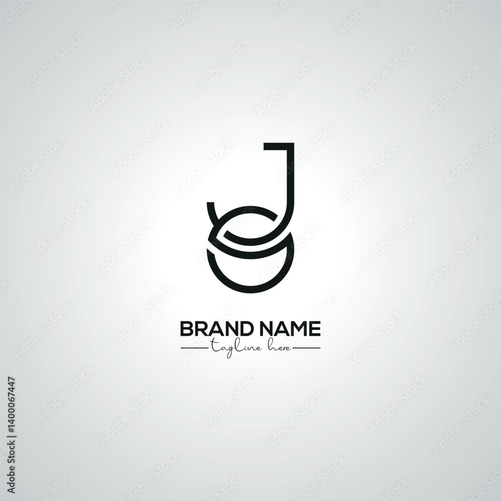 Creative Modern SJ JS Lettermark Logo Design for Corporate Branding.