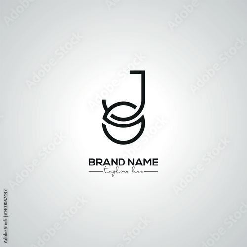 Obraz na płótnie Creative Modern SJ JS Lettermark Logo Design for Corporate Branding. w salonie