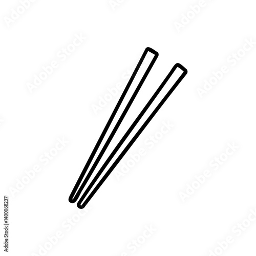 Line icon of chopsticks for eating or serving