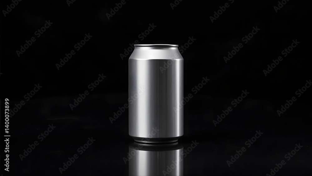 A blank aluminum soda for label design mockup A blank aluminum soda for label design mockup