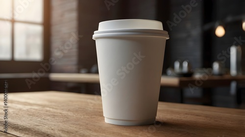 A plain white papper coffee cup for mockups