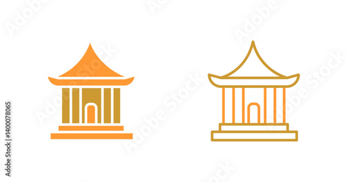 Temple Visit Icon Design