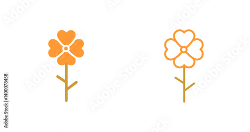 Auspicious Flowers Icon Design