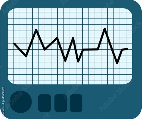 Retro Oscilloscope Displaying Irregular Waveform Pattern