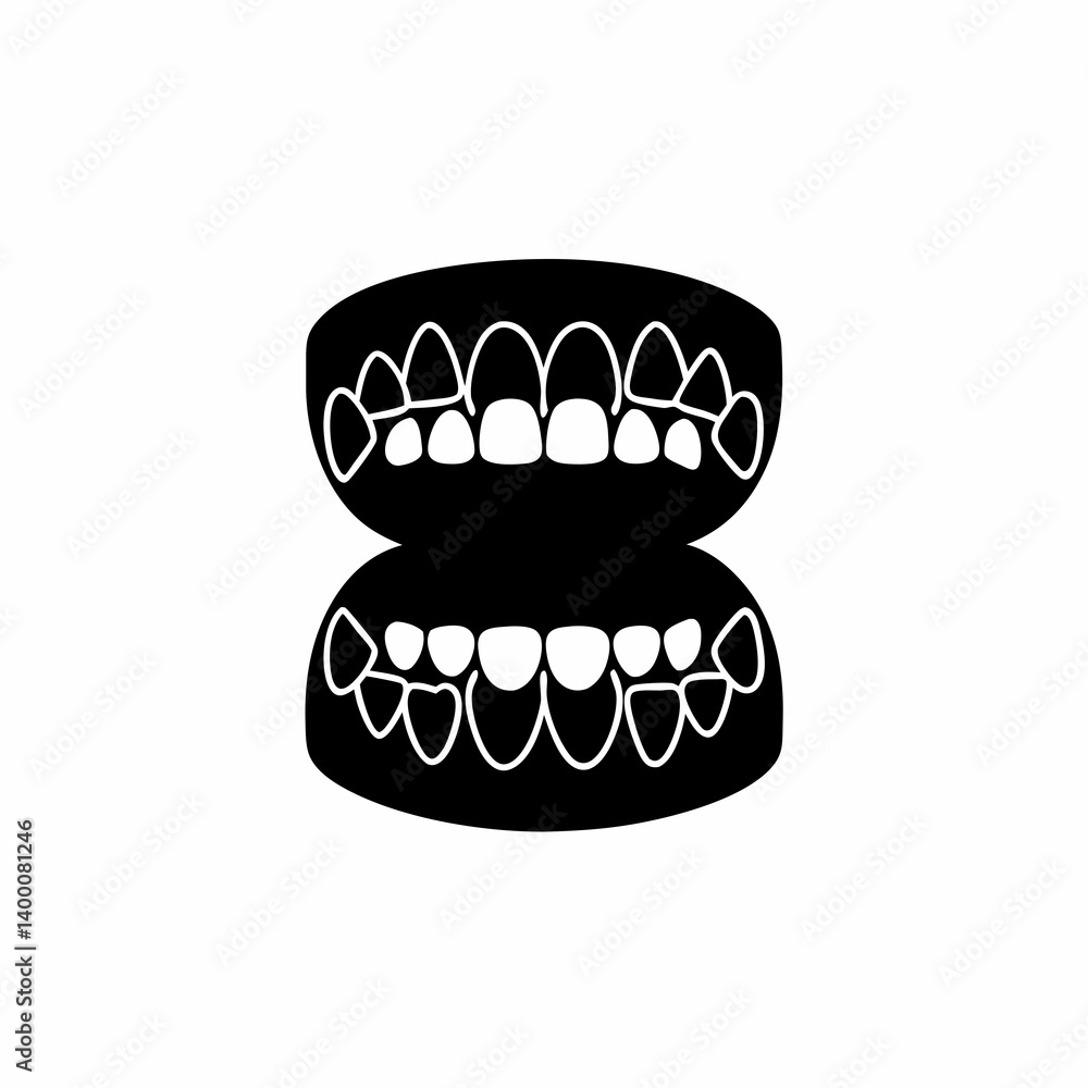 creative details Vampire Teeth Icon Vector Illustration creative details Vampire Teeth Icon Vector Illustration