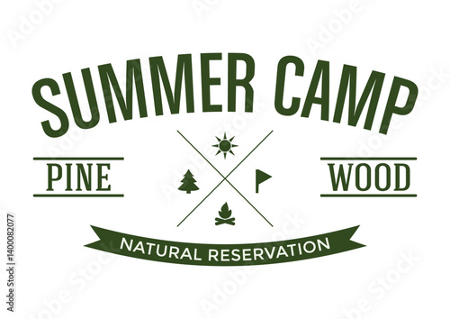Set Summer camp labels 