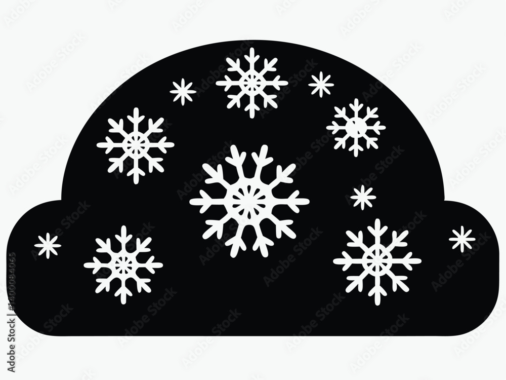 Snowflakes Silhouette Vector Illustration Design Snowflakes Silhouette Vector Illustration Design