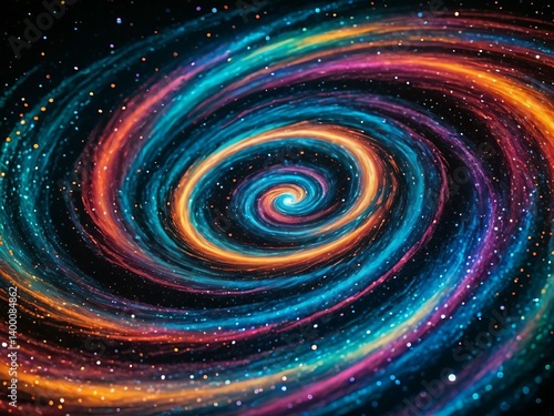 Vibrant Spiral Galaxy Artwork