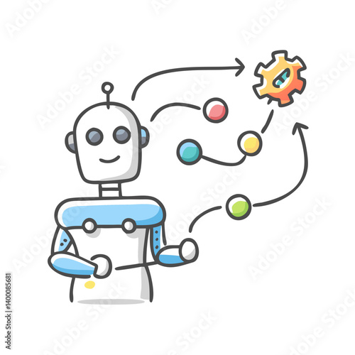 reinforcement learning icon, reinforcement learning vector illustration-simple illustration of reinforcement learning, perfect for reinforcement learning logos and icons
