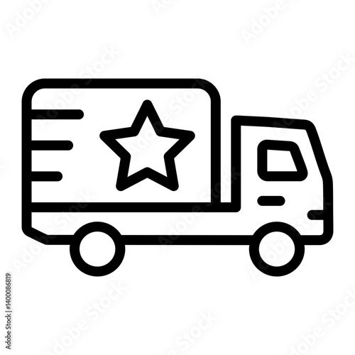 Free Delivery Vector Line Icon Design