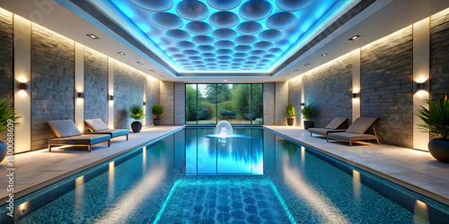 Luxury designer pool with an underwater sound system