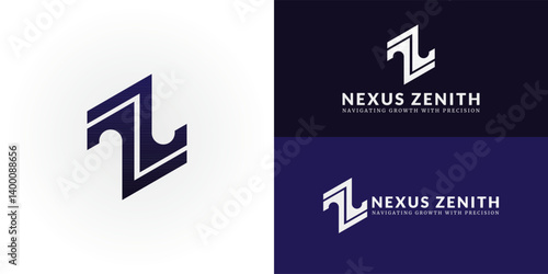 The distinctive logo showcases the intertwined initial NZ, creating a powerful and memorable symbol for finance and consulting businesses. Its robust geometric structure conveys strength and stability